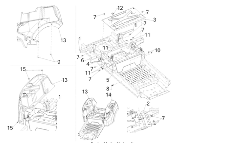 Platform Diagram and Parts List for RZT-L54KH (17CRCACA010)(2018) Cub Cadet Lawn Tractor